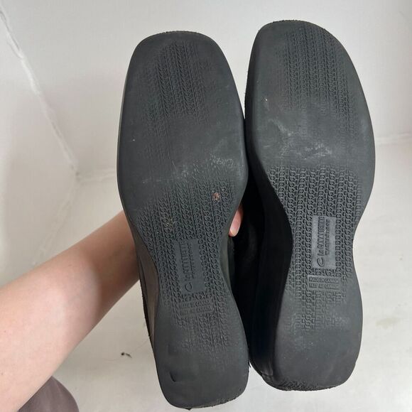 La Canadienne Elizabeth Boot $475 MSRP Black Suede Wedge Booties Size 12 - Picture 8 of 11